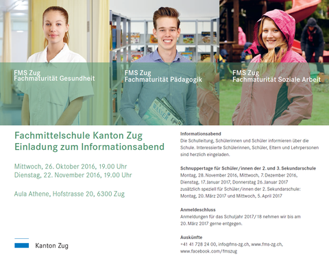 Informationsabend der FMS Zug Informationsabend der FMS Zug