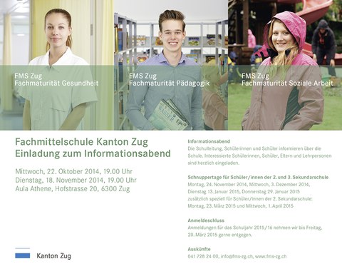 Informationsabende der FMS Zug Informationsabende der FMS Zug