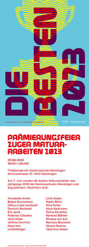 Flyer Prämierungsfeier 2023