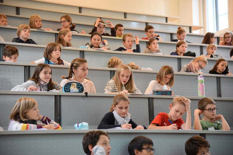 Blick in den Hörsaal, Kinderhochschule 2017