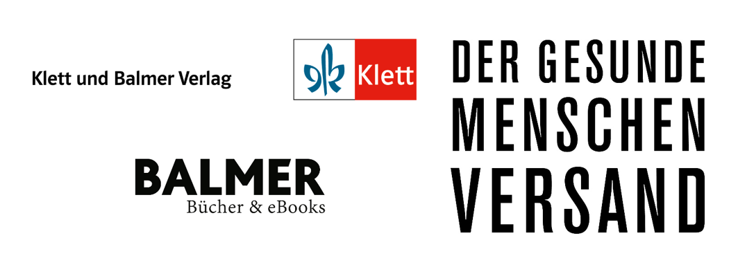 Sponsoren Erzählfestival 2025: Klett und Balmer Verlag, Balmer Bücher & eBooks, der gesunde Menschenversand