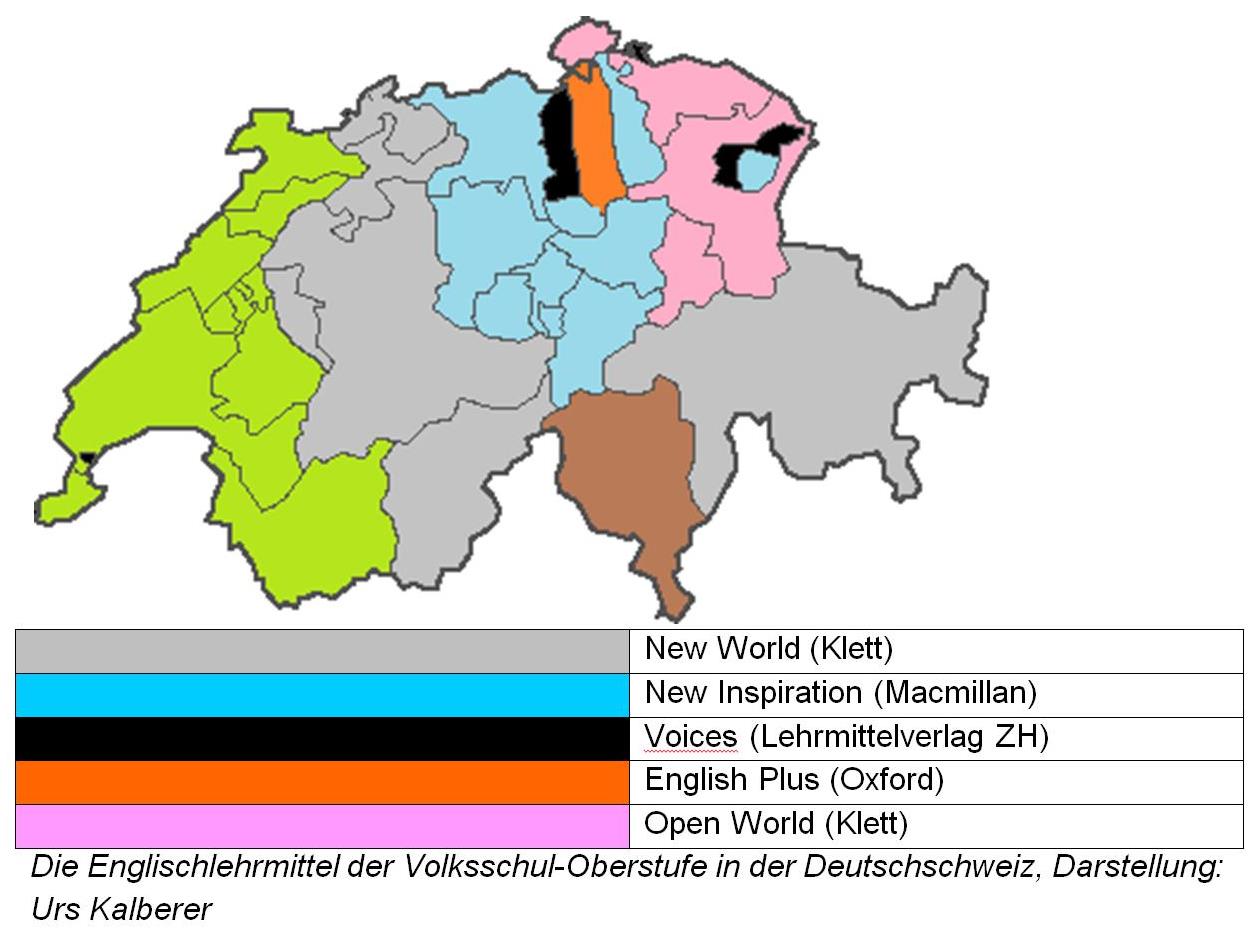 Englischlehrmittel der Volksschul-Oberstufe in der Deutschschweiz