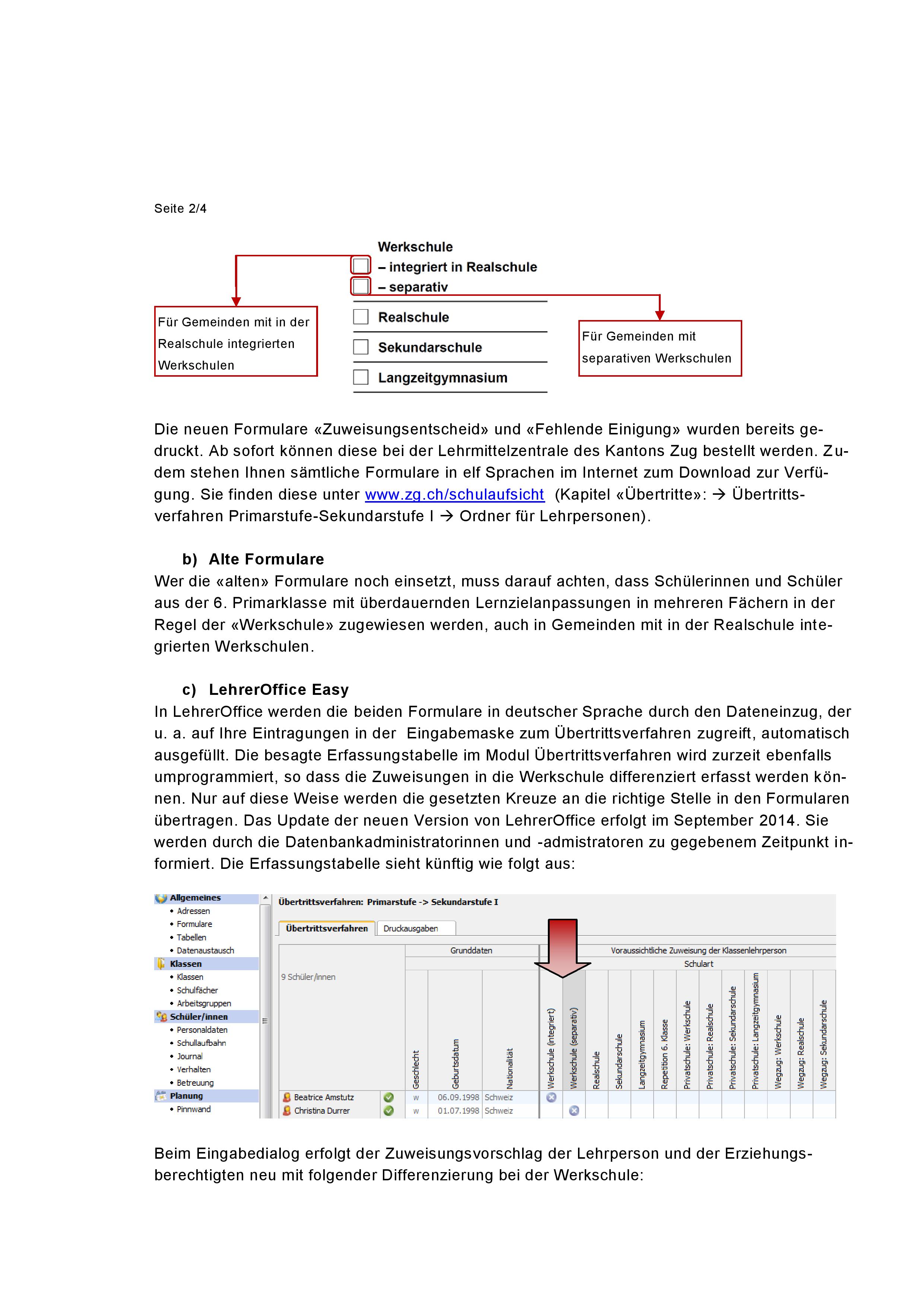 Werkschule Brief Seite 2