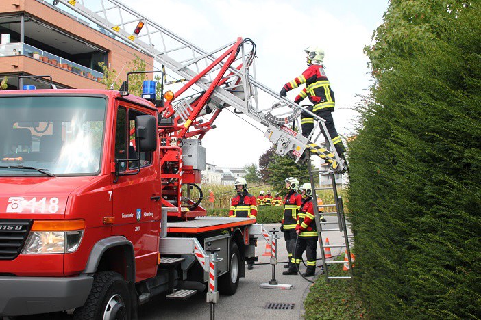 Motorisierte Leiterstellung