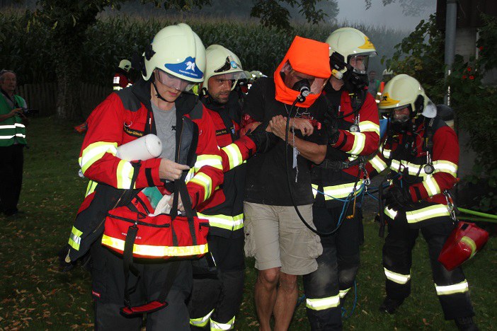 Bergung mit Rettungshaube