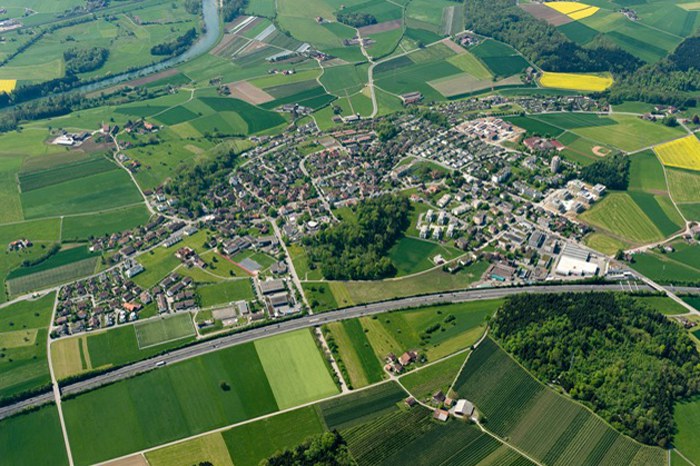 Luftaufnahme Hünenberg Dorf