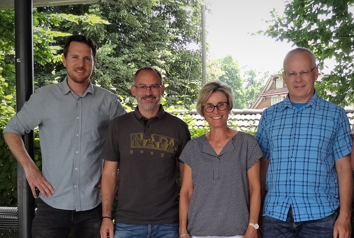 Team Liegenschaften (v.l.n.r. Patrik Villiger, Donato Andrianello, Monika Bergamin und Roger Marti)