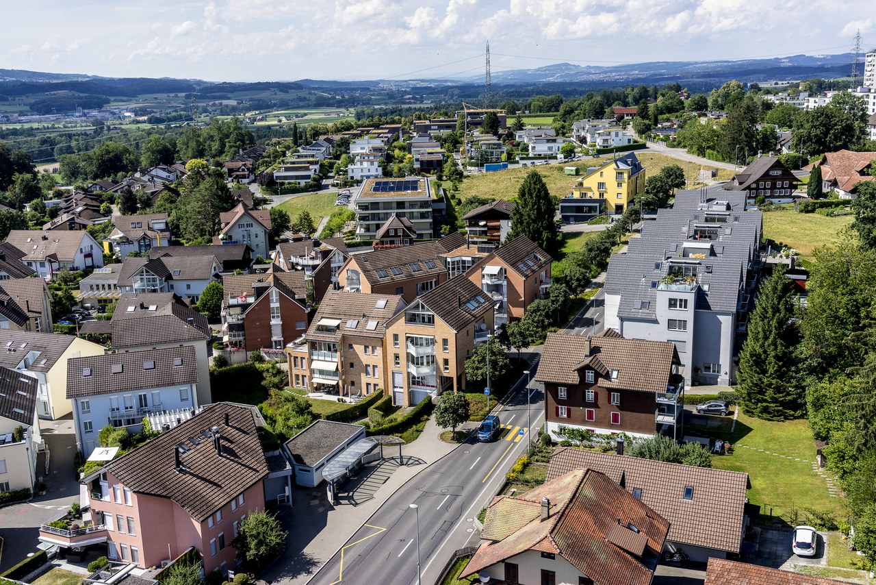 Luftansicht, Hünenberg