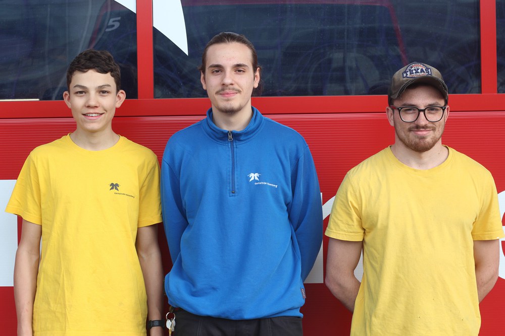 v.l.n.r. Noel Rüegg, Samet Canaj und Luca von Burg
