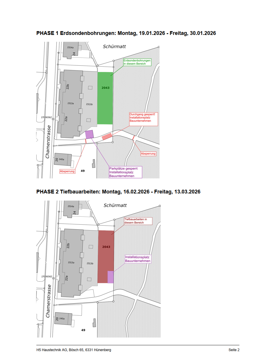 Anwohnerinformation Erdsondenbohrungen