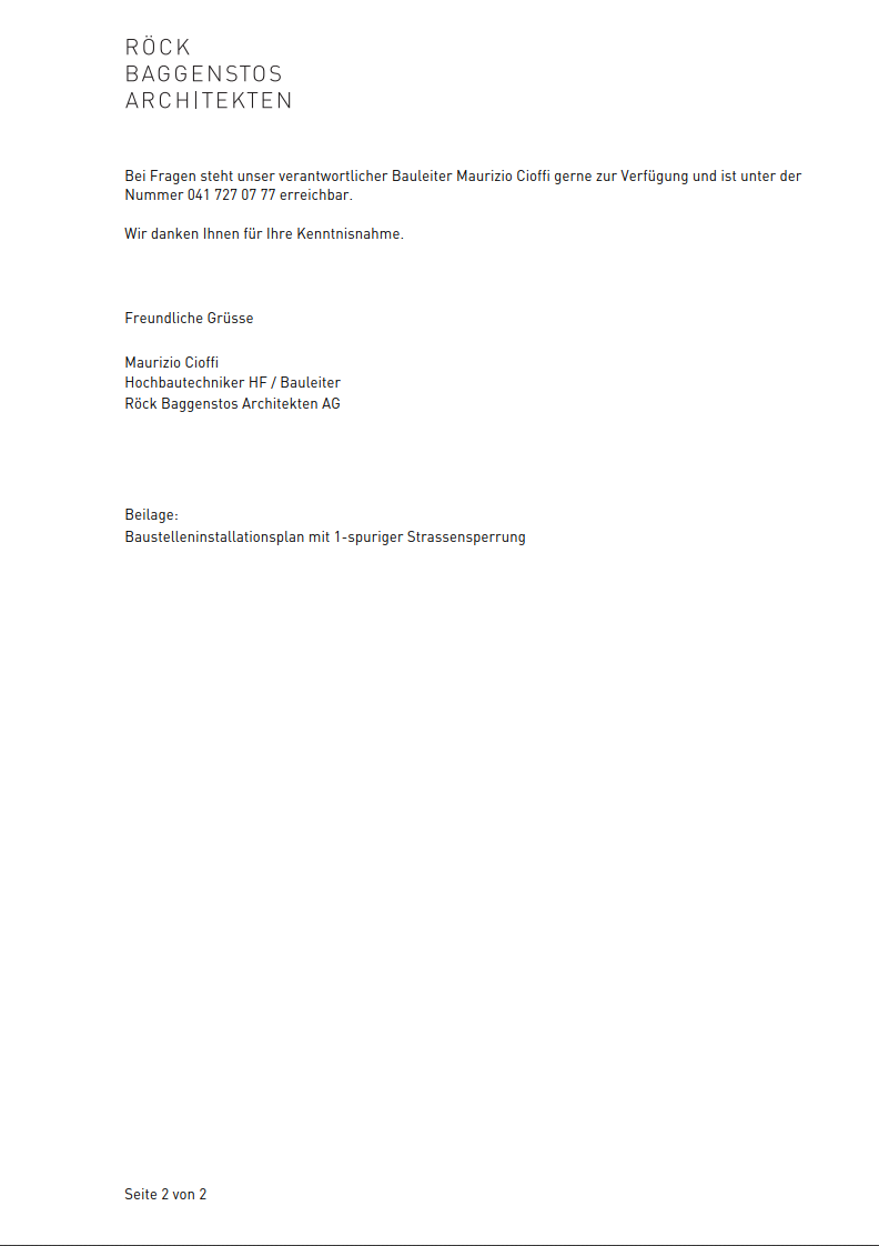 Anwohnerinformation