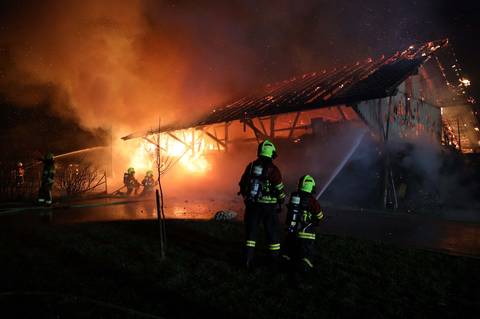 Scheunenbrand in Menzingen