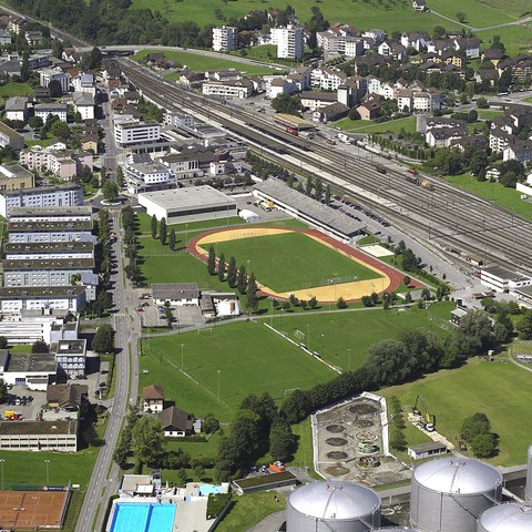 Luftbild Areal Sportpark