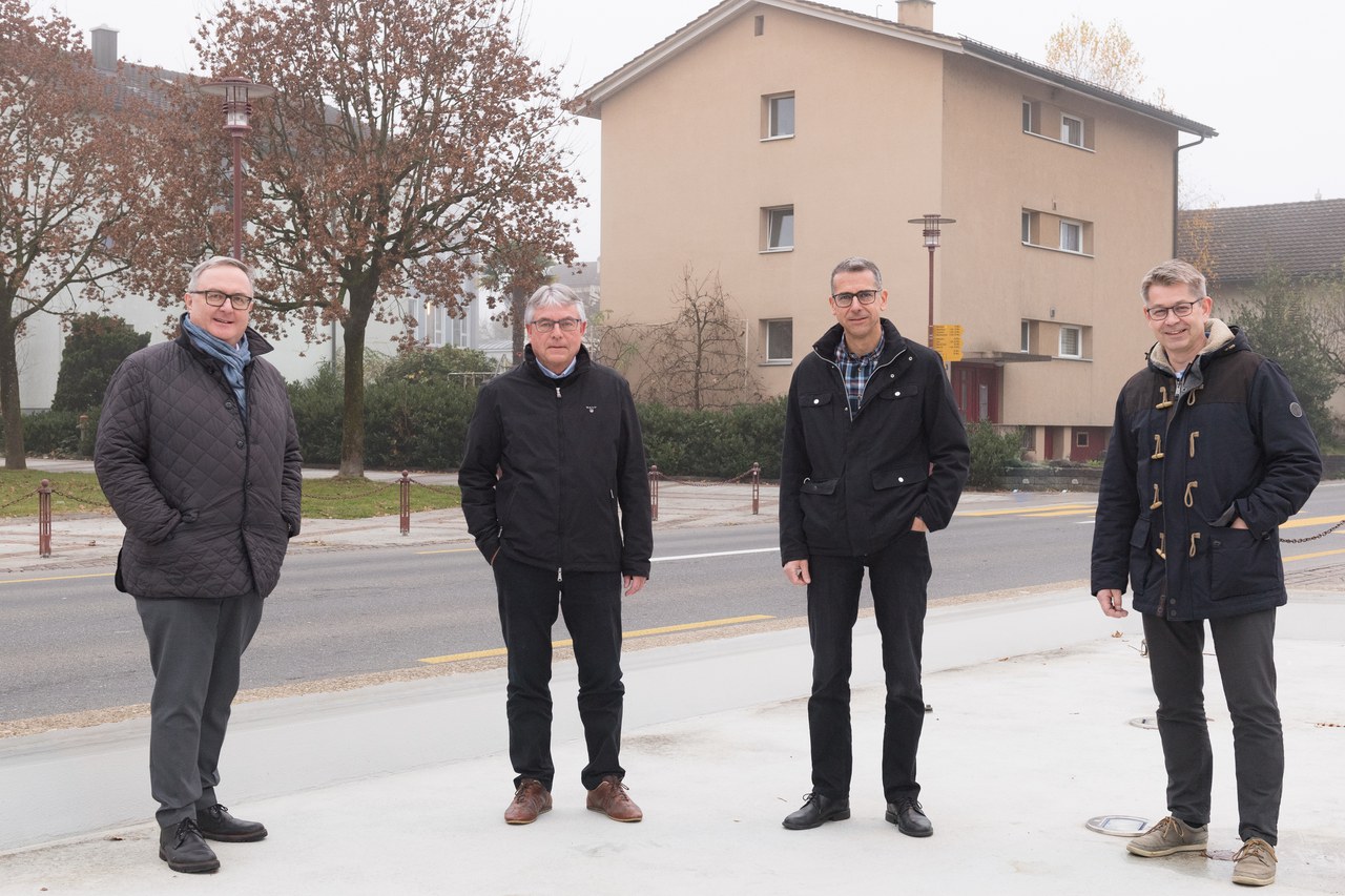 Bild, von links nach rechts: Die vier Präsidenten Dr. Jürg Ruf (Griag), Ulrich Amsler (SARM), Peter Hausherr (EGR) und Patrick Wahl (BGR)