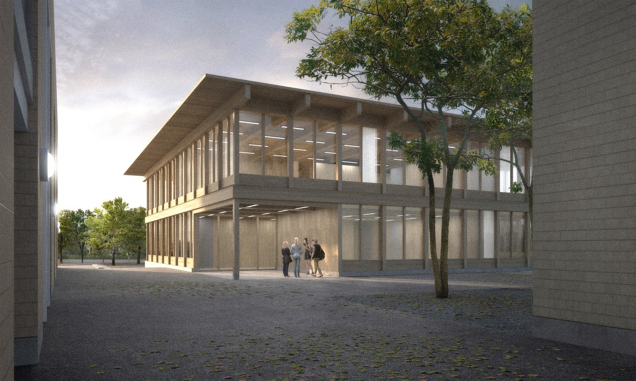 Neubau "Strichpunkt"; Rendering Oberstufe