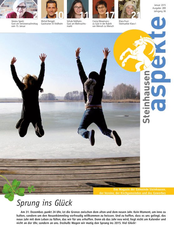 Cover der Ausgabe-Nr. 289 des Magazin Aspekte Steinhausen.