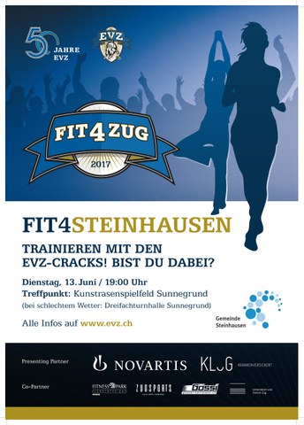 Infoplakat Fit4Steinhausen mit dem EVZ