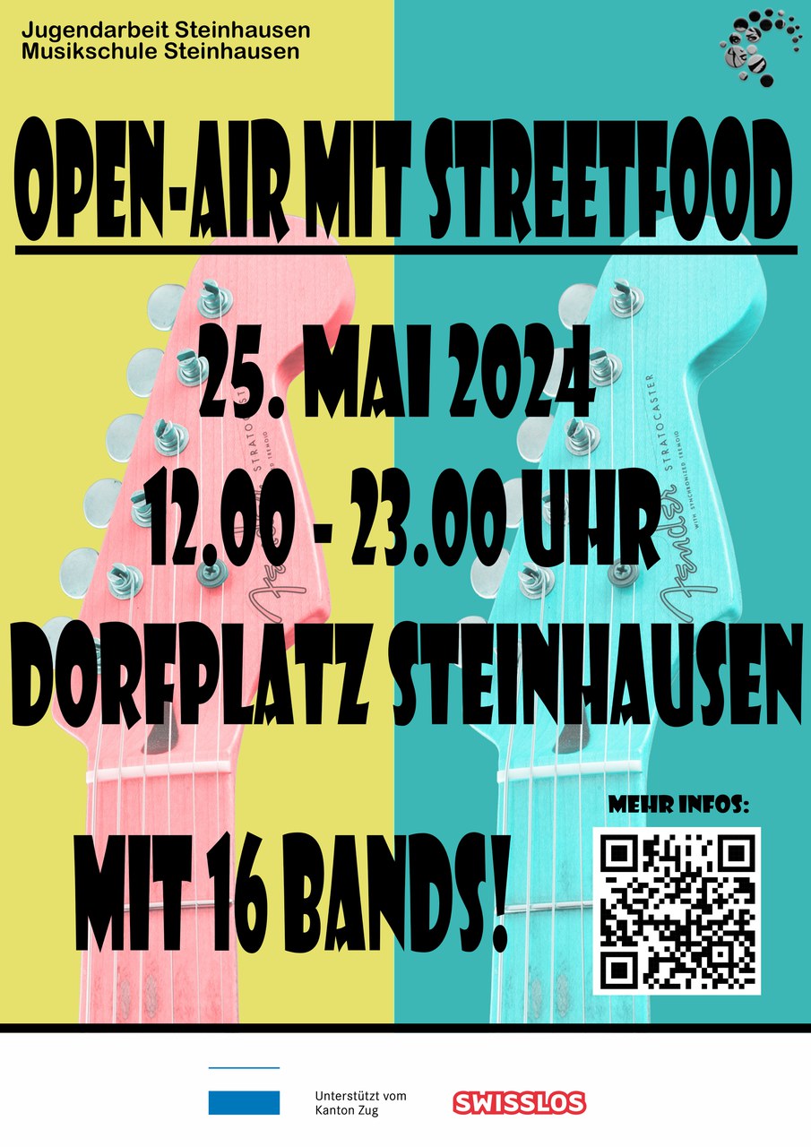 Das Open Air findet am 25. Mai auf dem Dorfplatz Steinhausen statt.