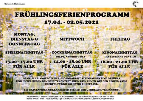 Frühlingsferienprogramm Frühlingsferienprogramm