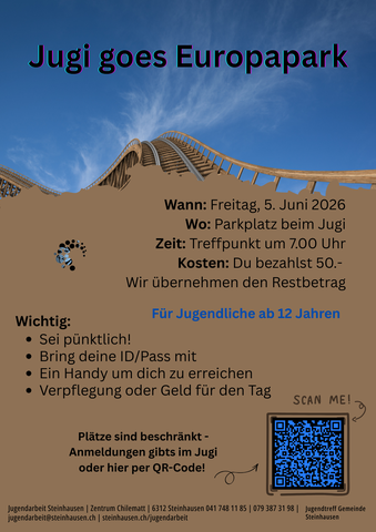 Infobrief und Anmeldung für den Ausflug in den Europapark