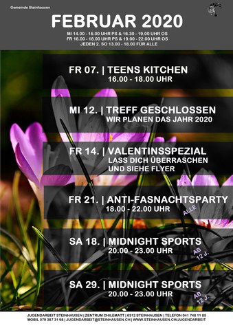 Monatsprogramm Februar Monatsprogramm Februar