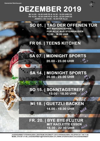 Monatsprogramm Dezember Monatsprogramm Dezember
