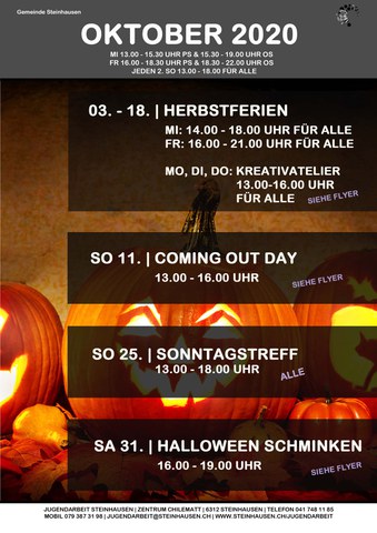 Monatsprogramm Oktober