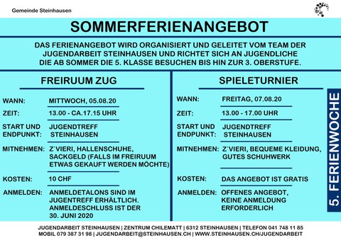 Sommerferienprogramm Sommerferienprogramm