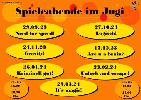 Spieleabende im Jugi