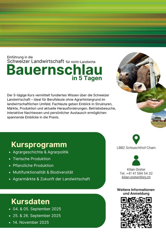 Flyer zum Kurs Bauernschlau in fünf Tagen