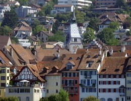 dicht gebaute Altstadt von Zug